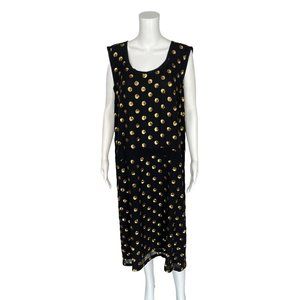 slim fit dress slacks Black And Gold Polka Dot Long Sleeve Frill Hem Mini Dress – AX Paris US main image 1
